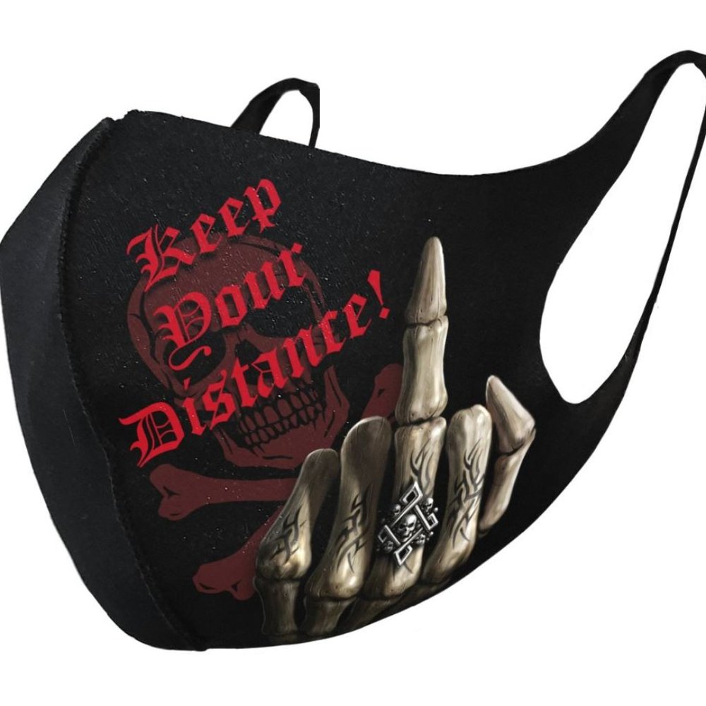 keep your distance  Protective Face Masks gothic